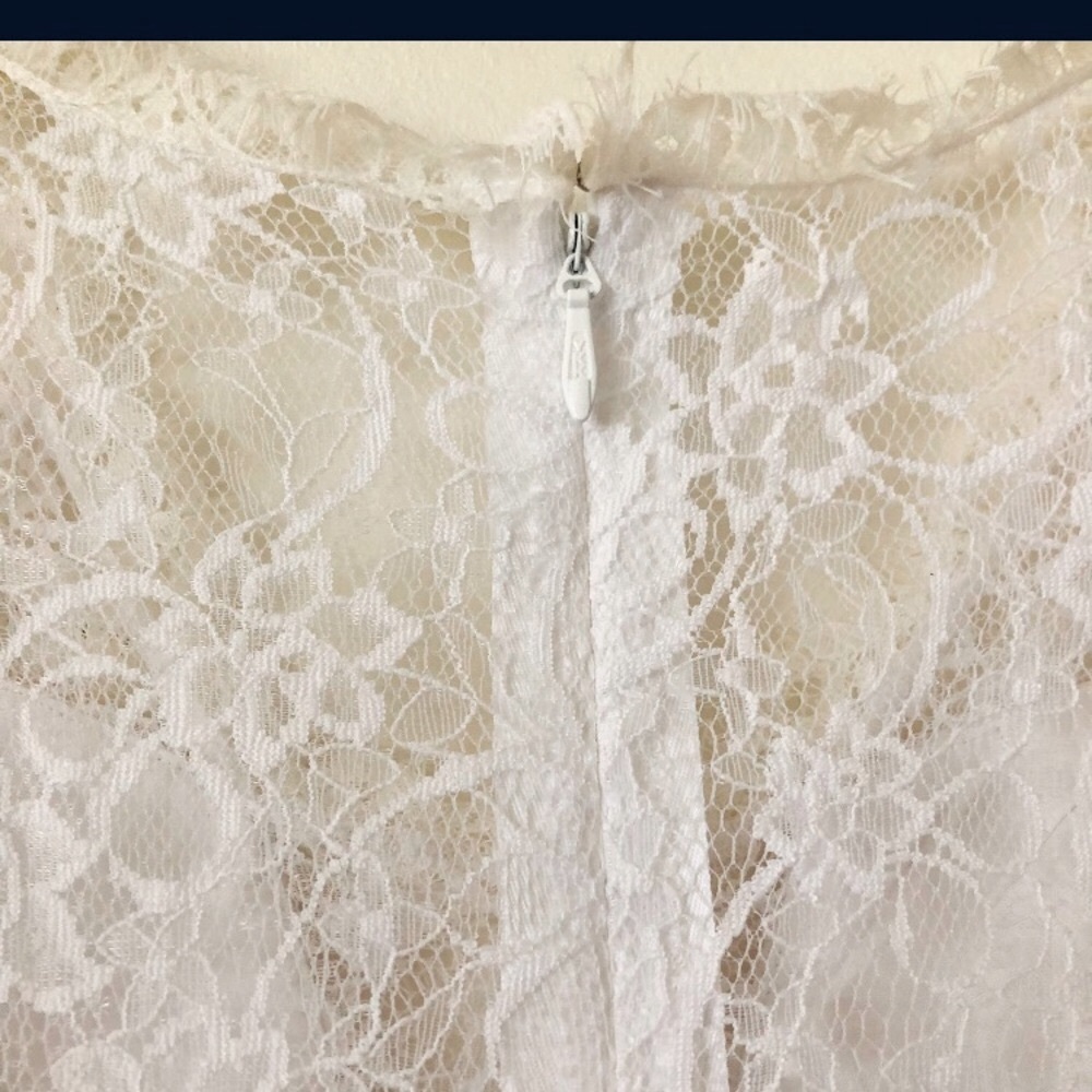 BCBGeneration Womens Lace White Mini Party Dress 8 - Picture 6 of 7